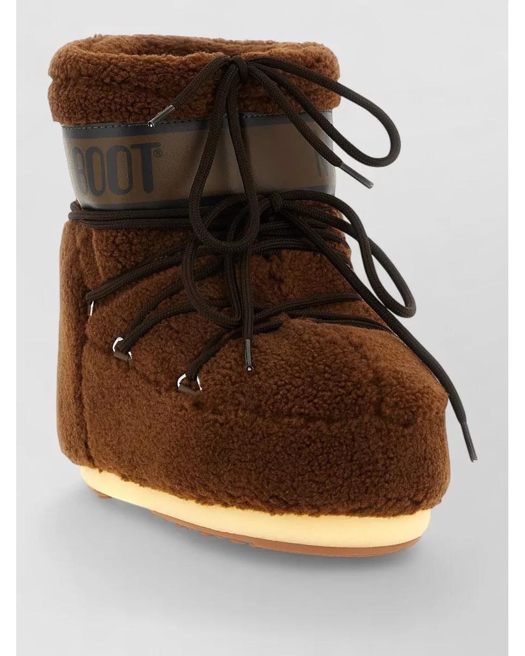 Moon Boot Brown Teddy Fleece Ankle Boots
