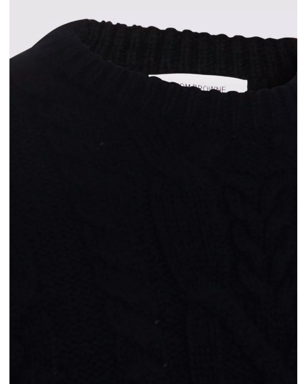 Thom Browne Blue Cable-Knit Wool Sweater for men