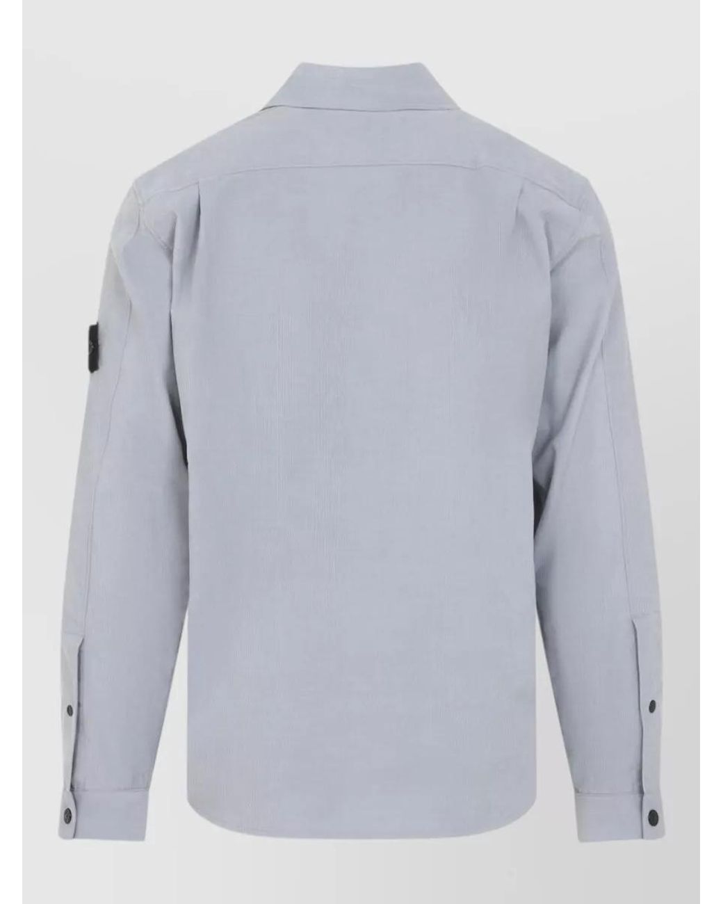 Stone Island Blue Corduroy Shirt Jacket for men