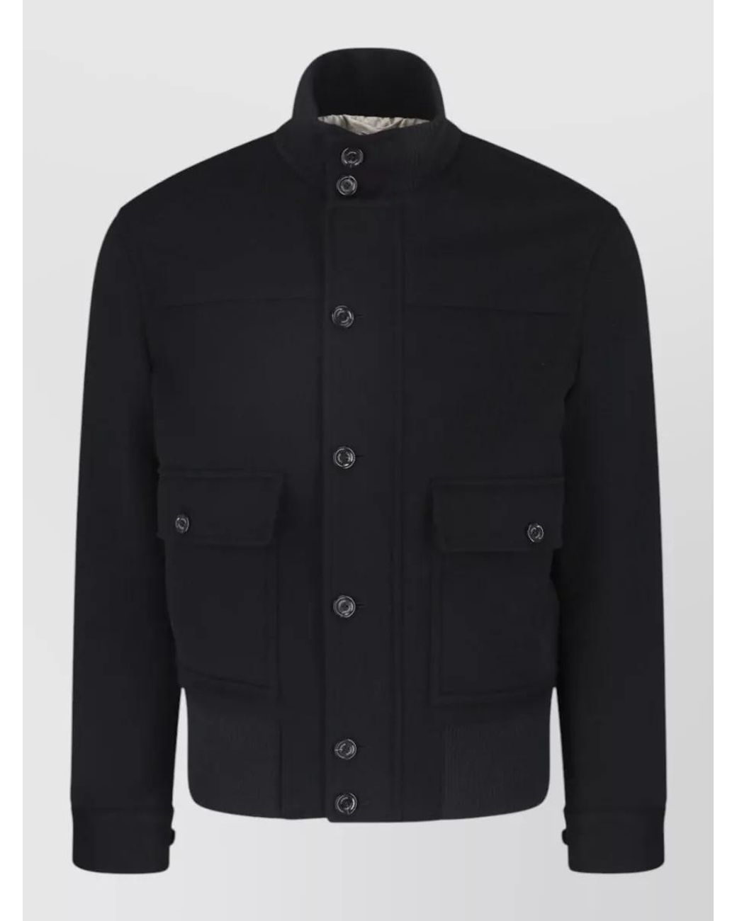 Lardini Blue Cashmere Single Breasted Coat for men