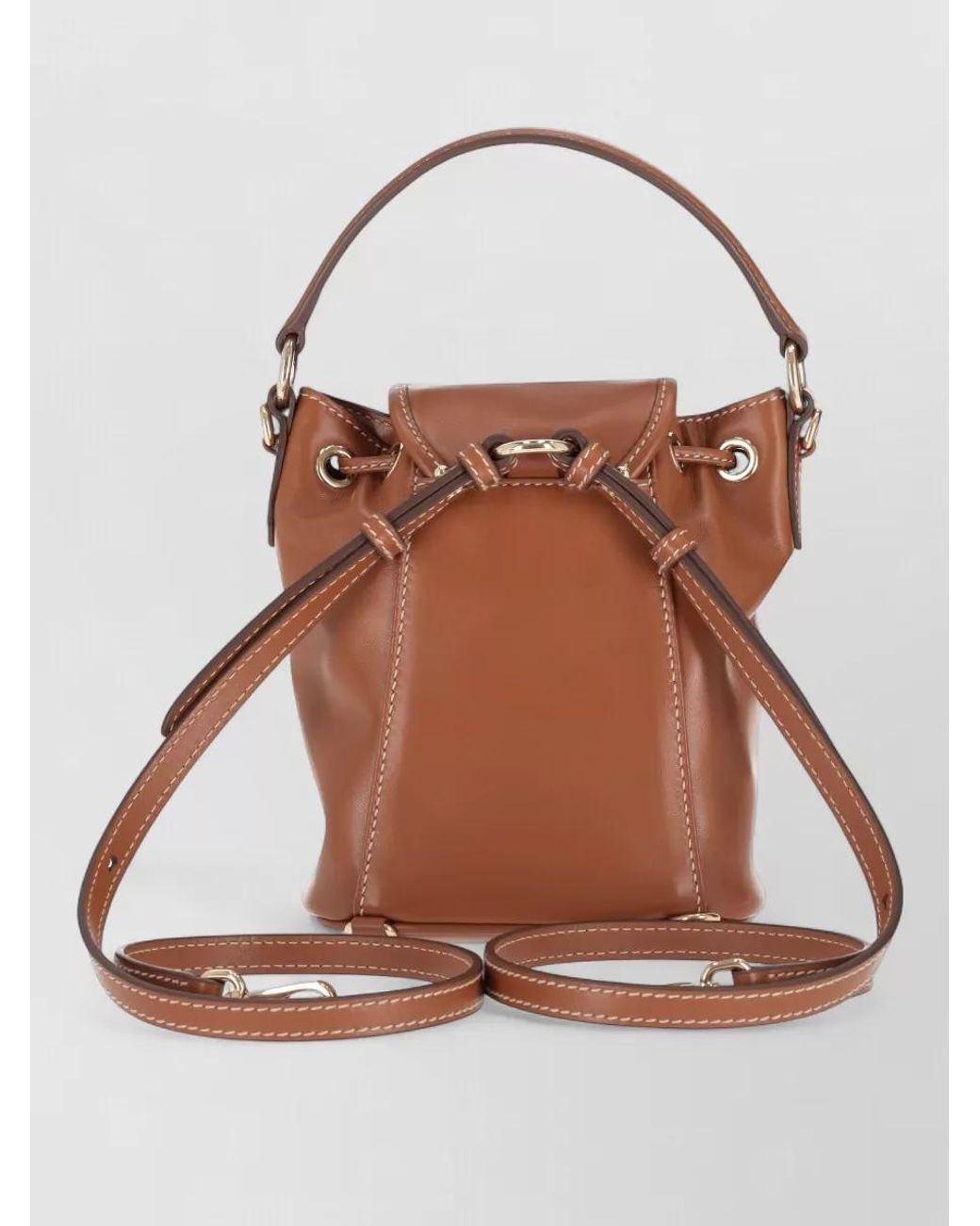 Miu Miu Brown Leather Bucket Bag