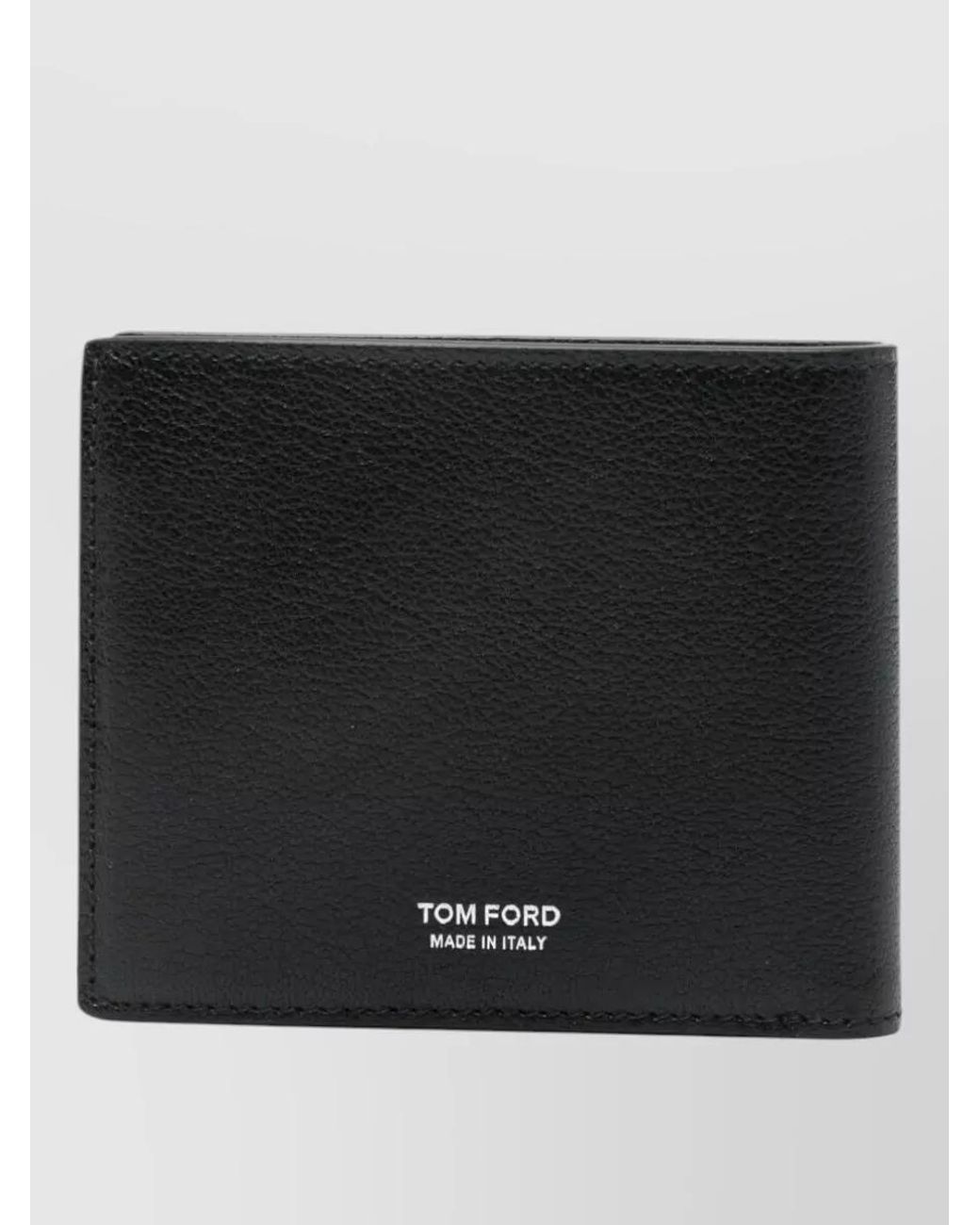 Tom Ford Black Grain Leather Bifold Wallet for men