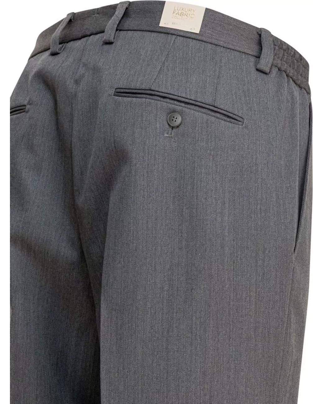Briglia 1949 Gray Virgin Wool Straight-Leg Trousers for men