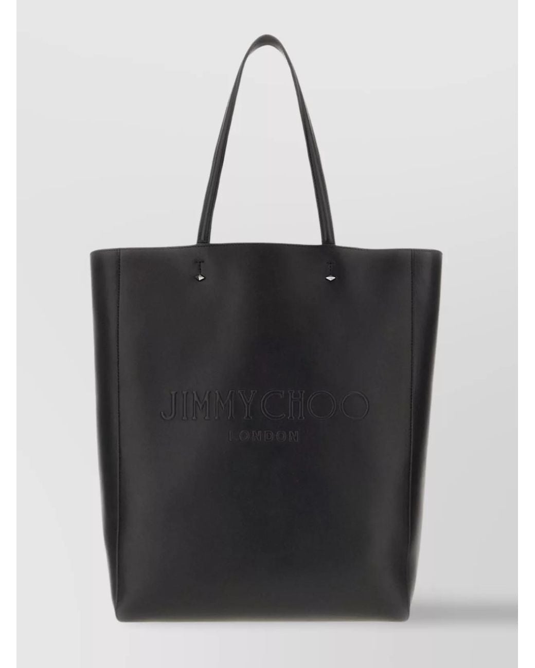 Jimmy Choo Black Studded Leather Tote Bag for men
