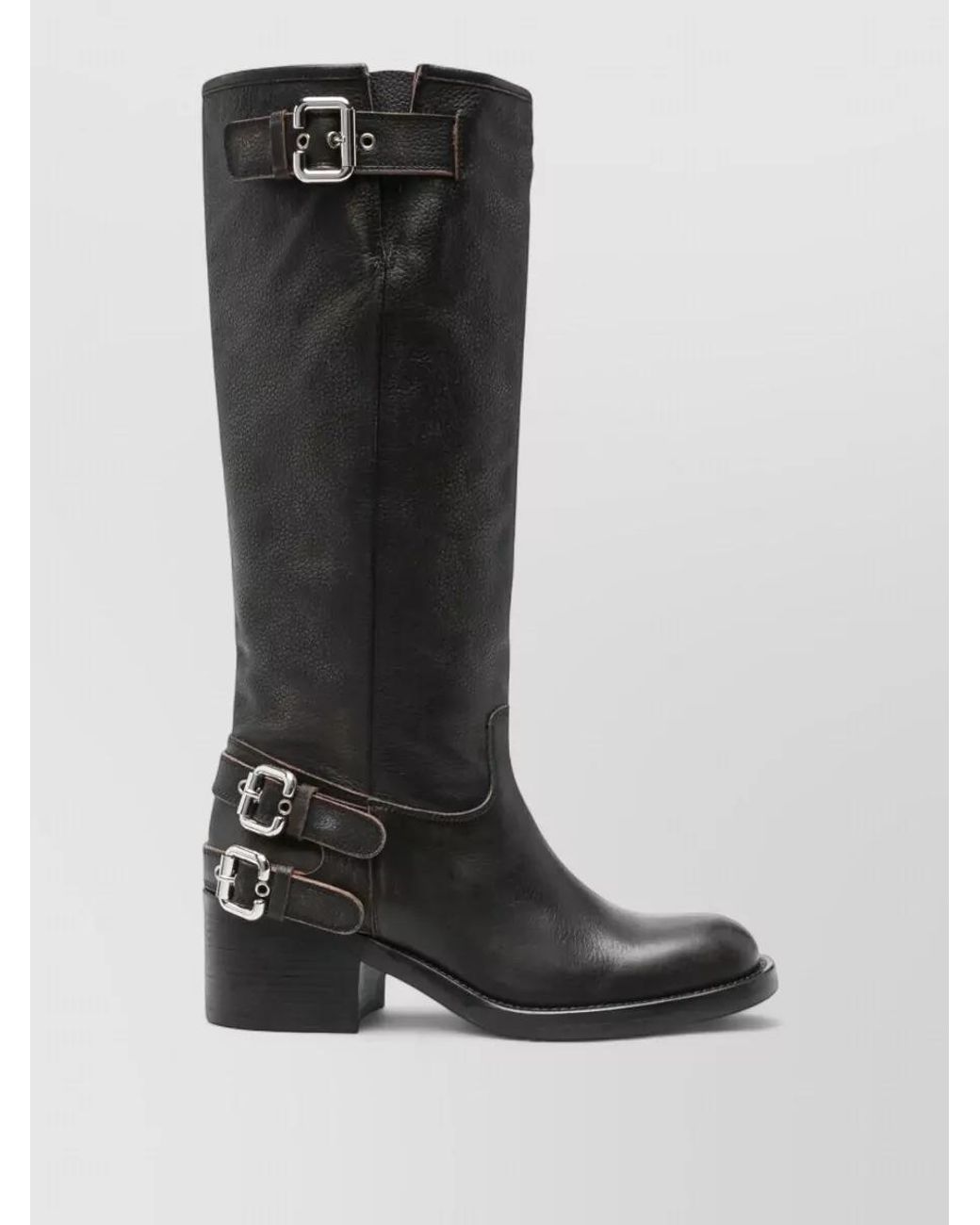 Chloé Black Leather Dakota Biker Boots