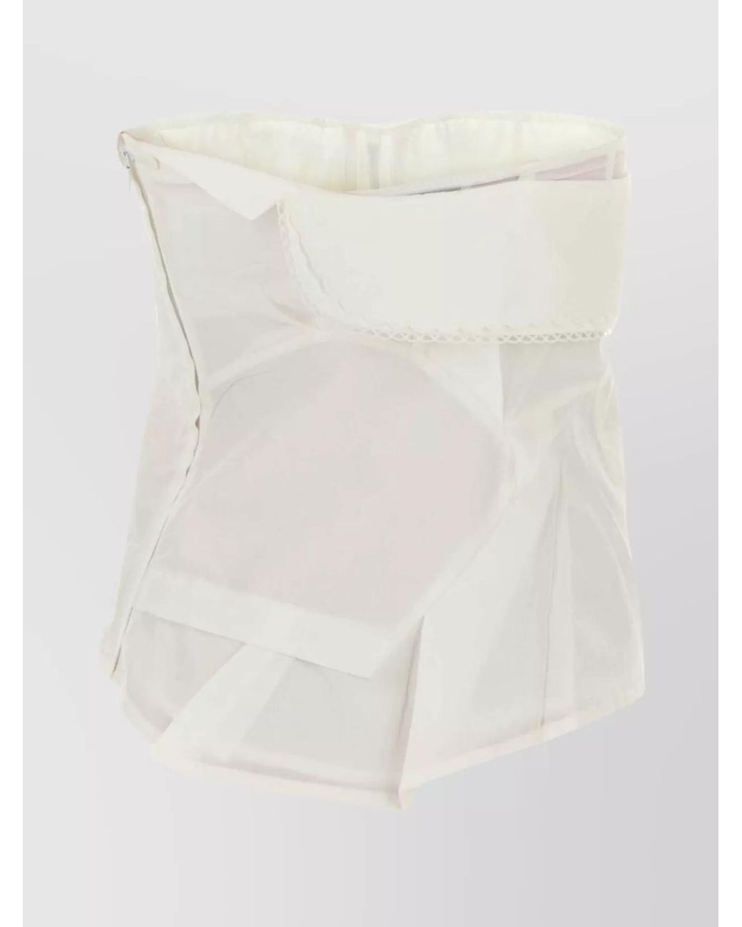 Miu Miu White Poplin Top Cotton