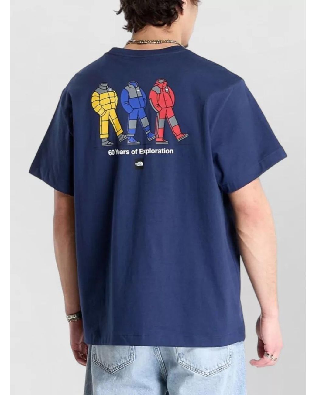 The North Face Blue Cotton Short-Sleeve T-Shirt for men