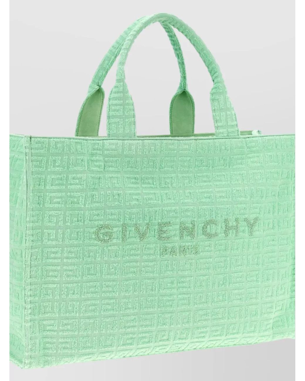 Givenchy Green Medium Cotton Terry Tote Bag