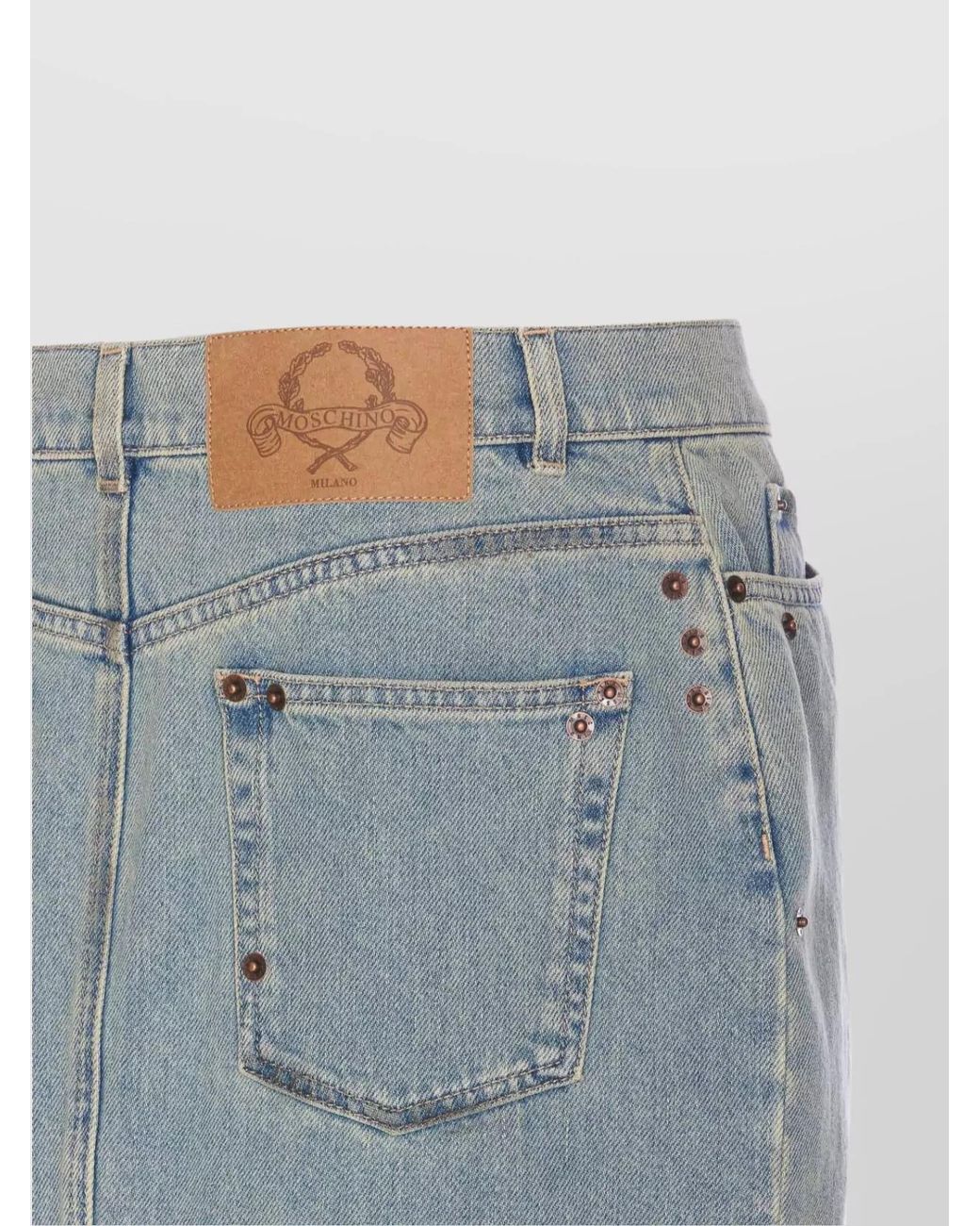 Moschino Blue Denim Pencil Skirt
