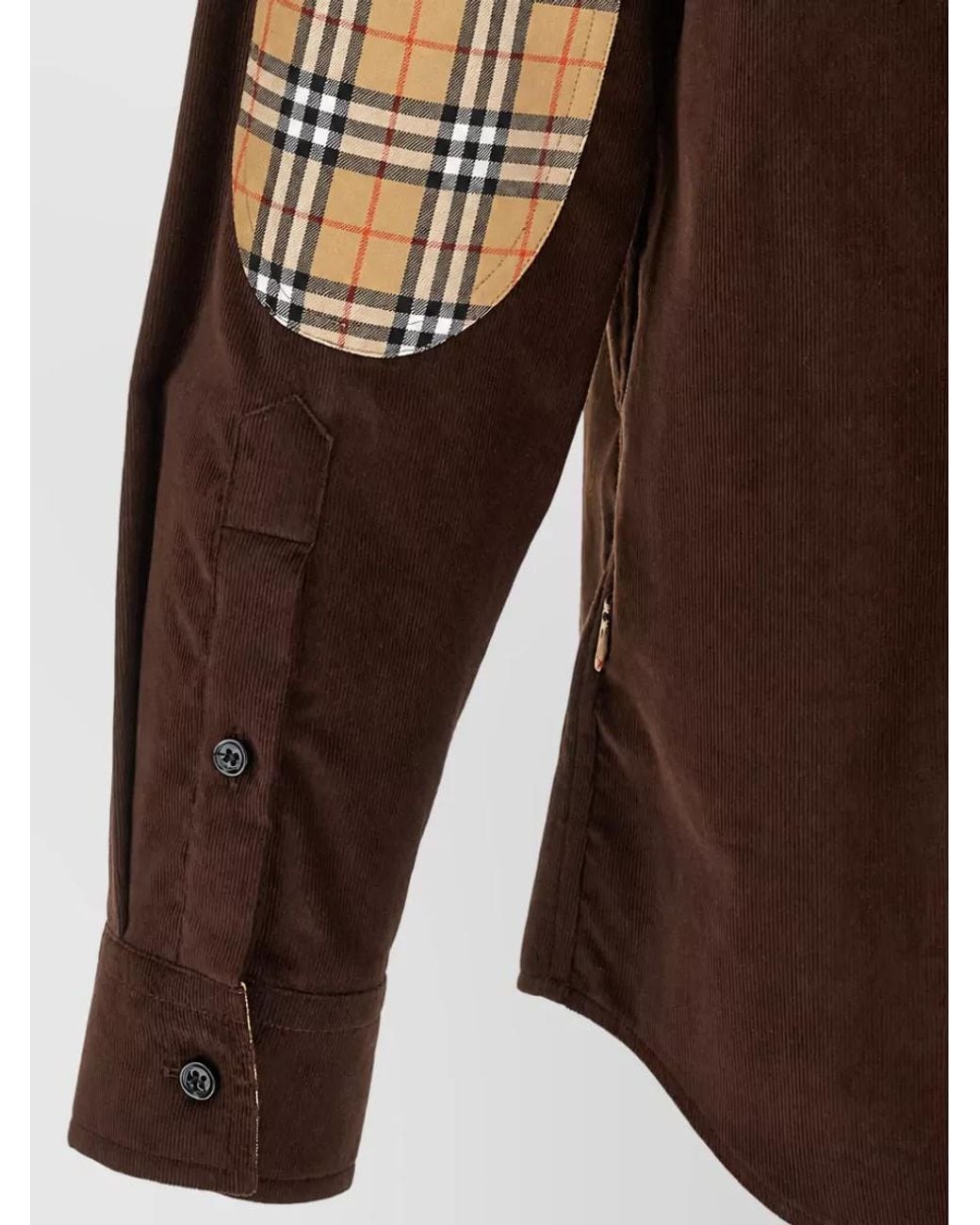 Burberry Brown Corduroy Shirt for men