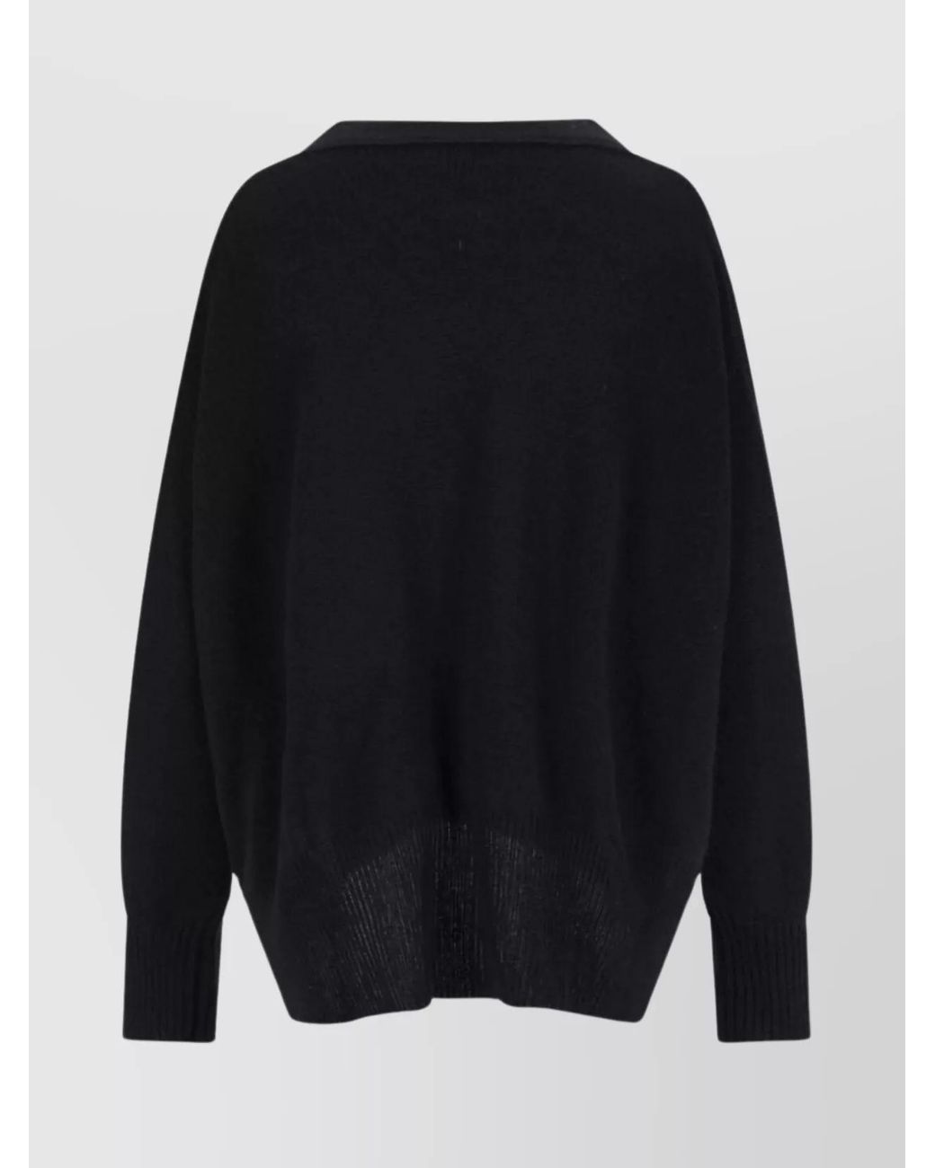 Jil Sander Blue Cashmere Oversized Crewneck Cardigan