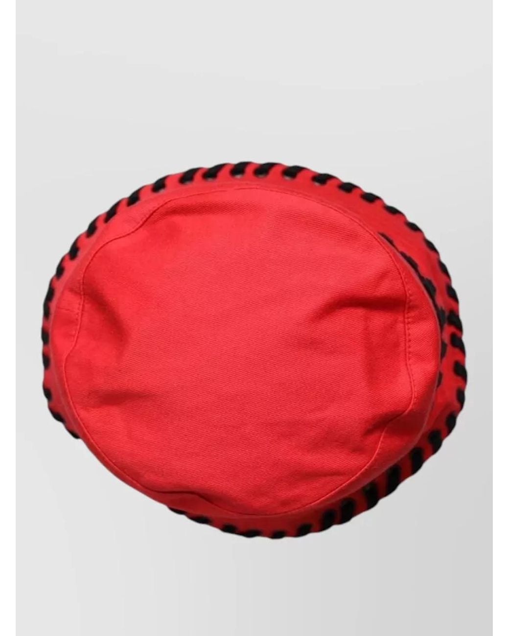Dolce & Gabbana Red Lace Wide Brim Bucket Hat