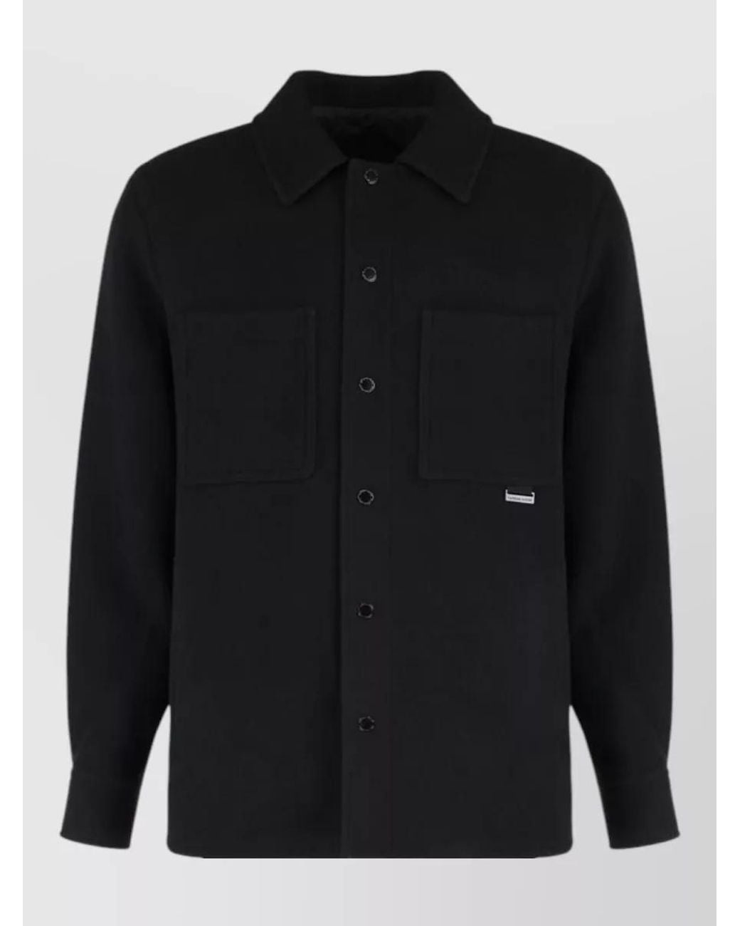 Canada Goose Black Wool Shirt Jacket for men