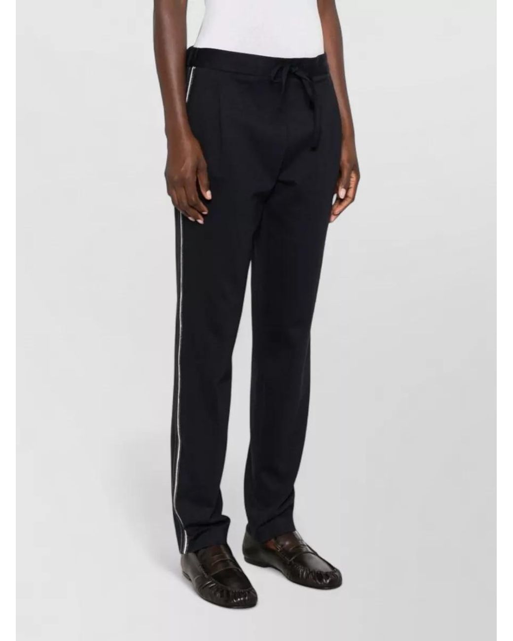 Fabiana Filippi Blue Slim-Fit Straight-Leg Drawstring Trousers