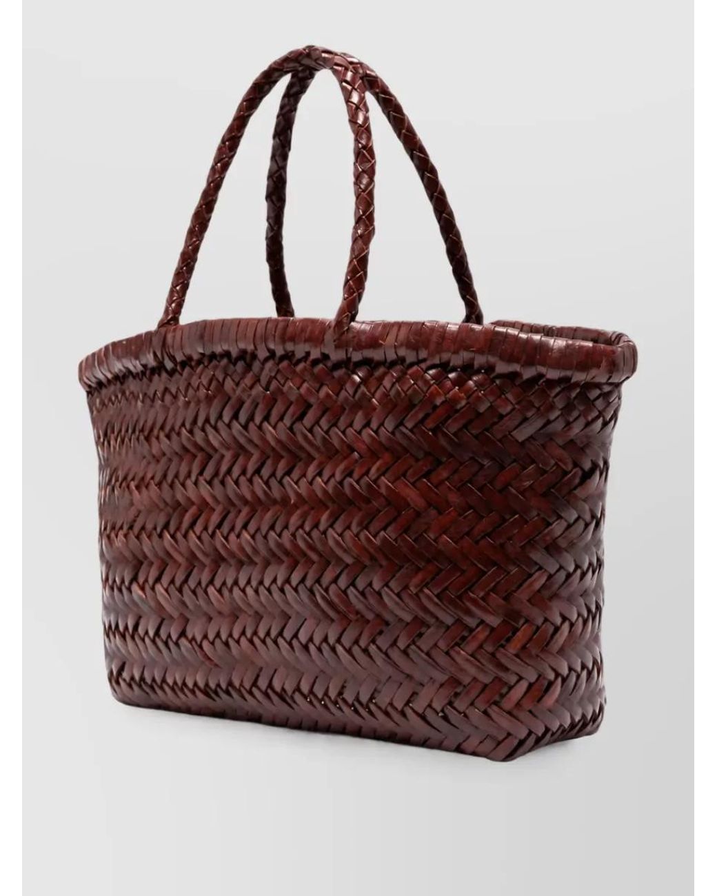 Dragon Diffusion Red Mini Flat Gora Leather Beach Bag