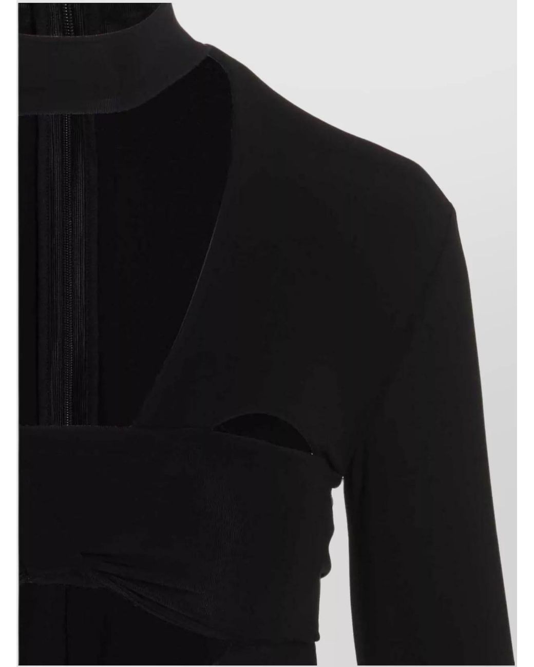 Ambush Black Heart Shaped Gloves Bodysuit