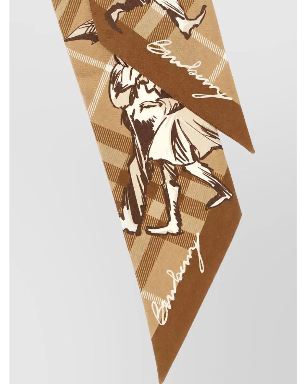 Burberry Metallic Silk Printed Skinny Scarf