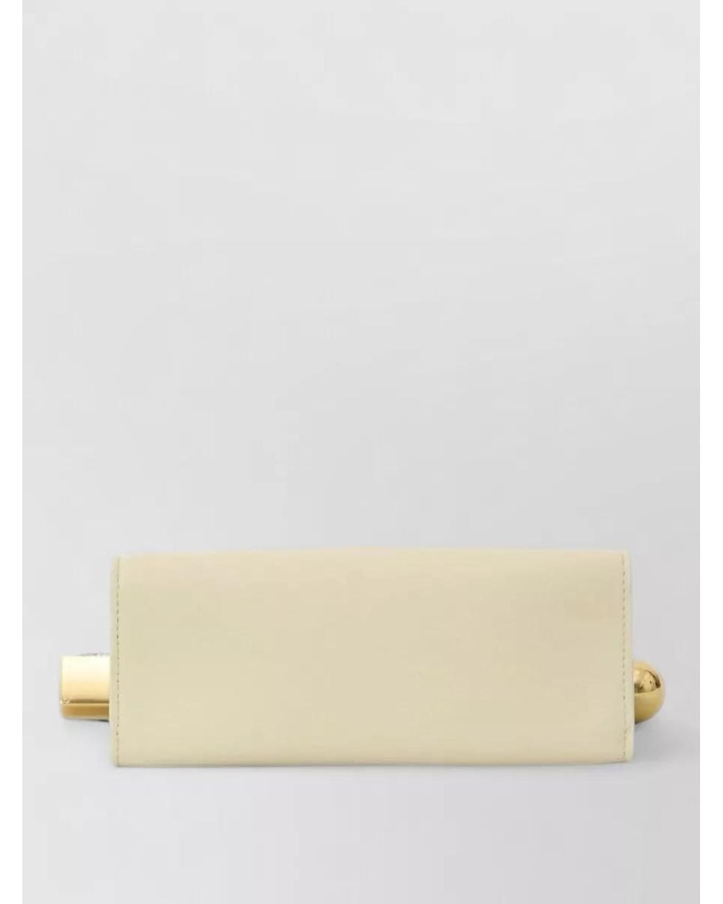 Jacquemus Natural Le Sac Rond Carre Lamb Leather Shoulder Bag