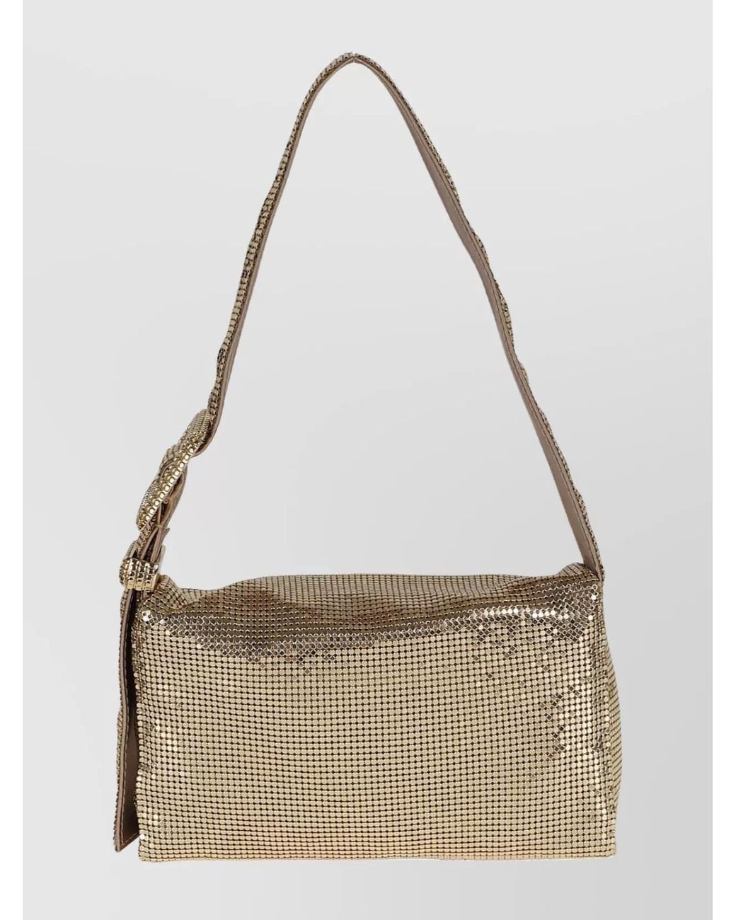Benedetta Bruzziches Natural Metal Mesh Shoulder Bag