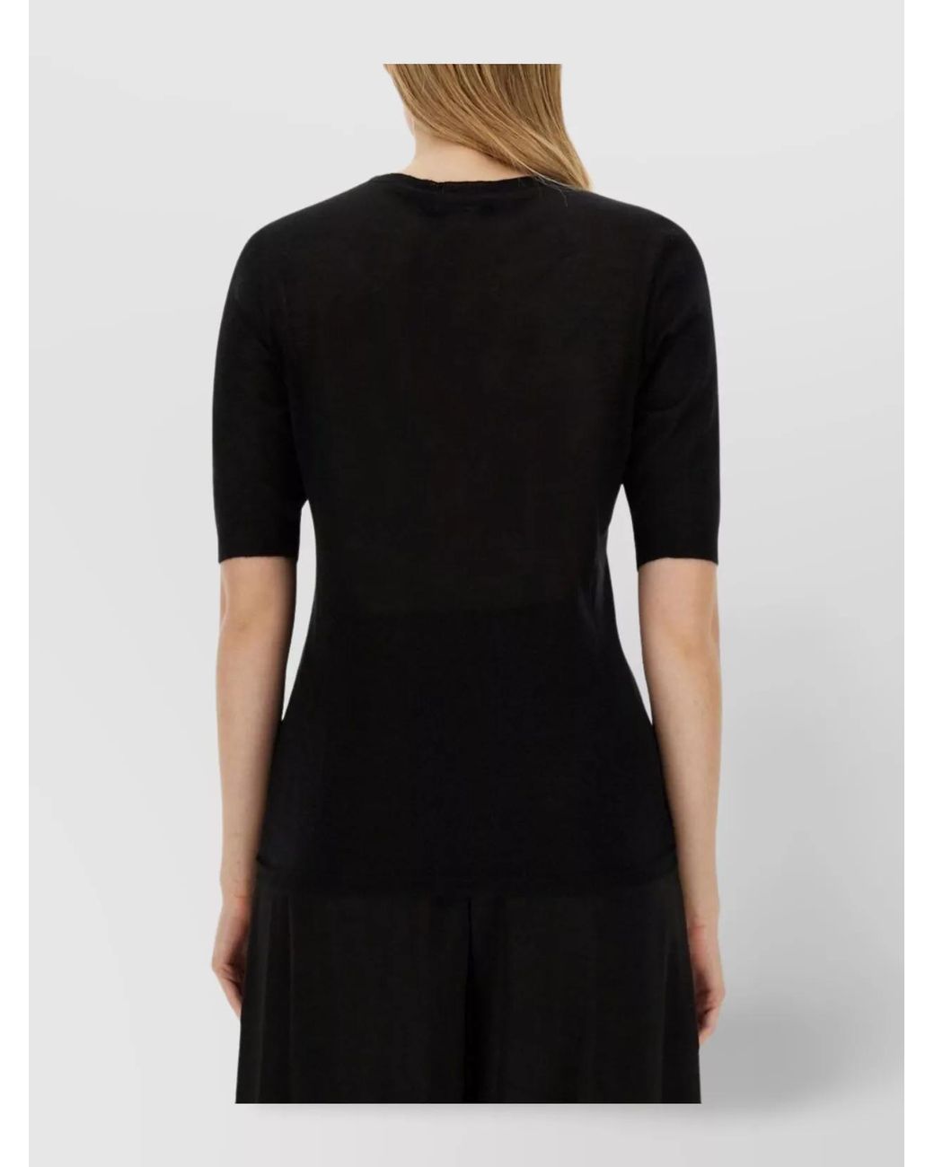 Fabiana Filippi Black Cashmere Silk Slim-Fit Knitted Top