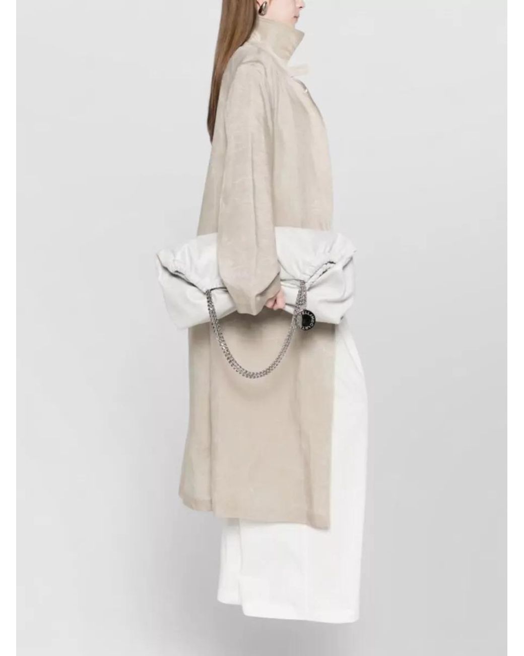 Stella McCartney White Falabella Drawstring Shoulder Bag