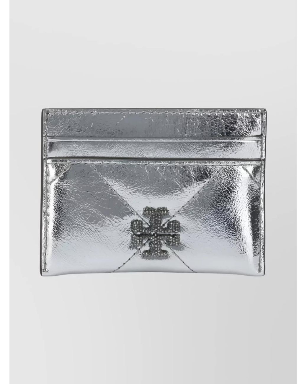 Tory Burch Gray Leather Card Holder
