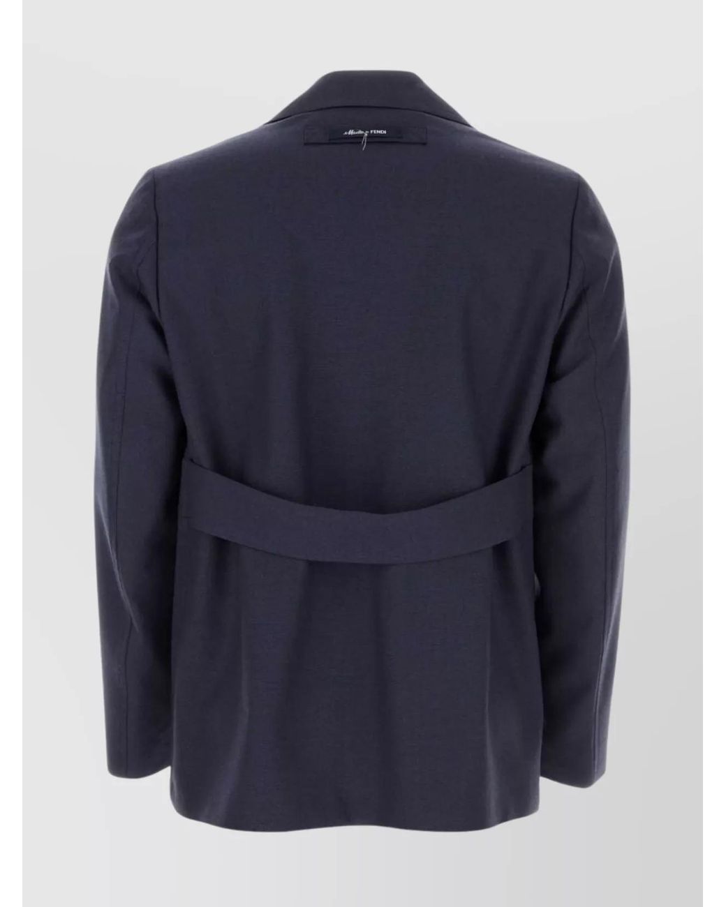 Fendi Blue Wool Single Breasted Jacket for men
