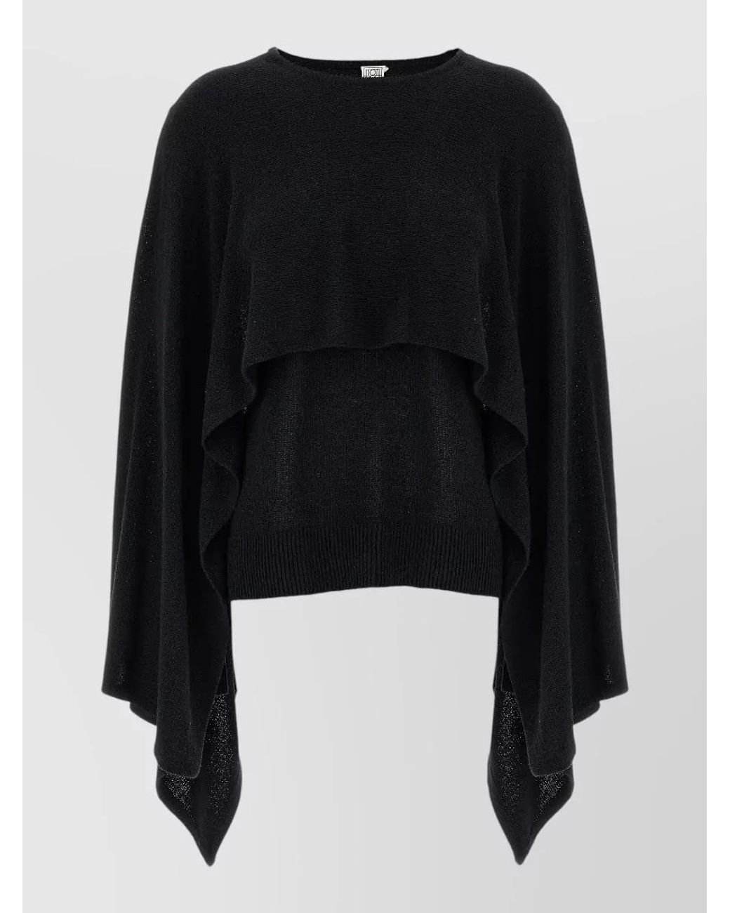 Totême Black Silk Sweater