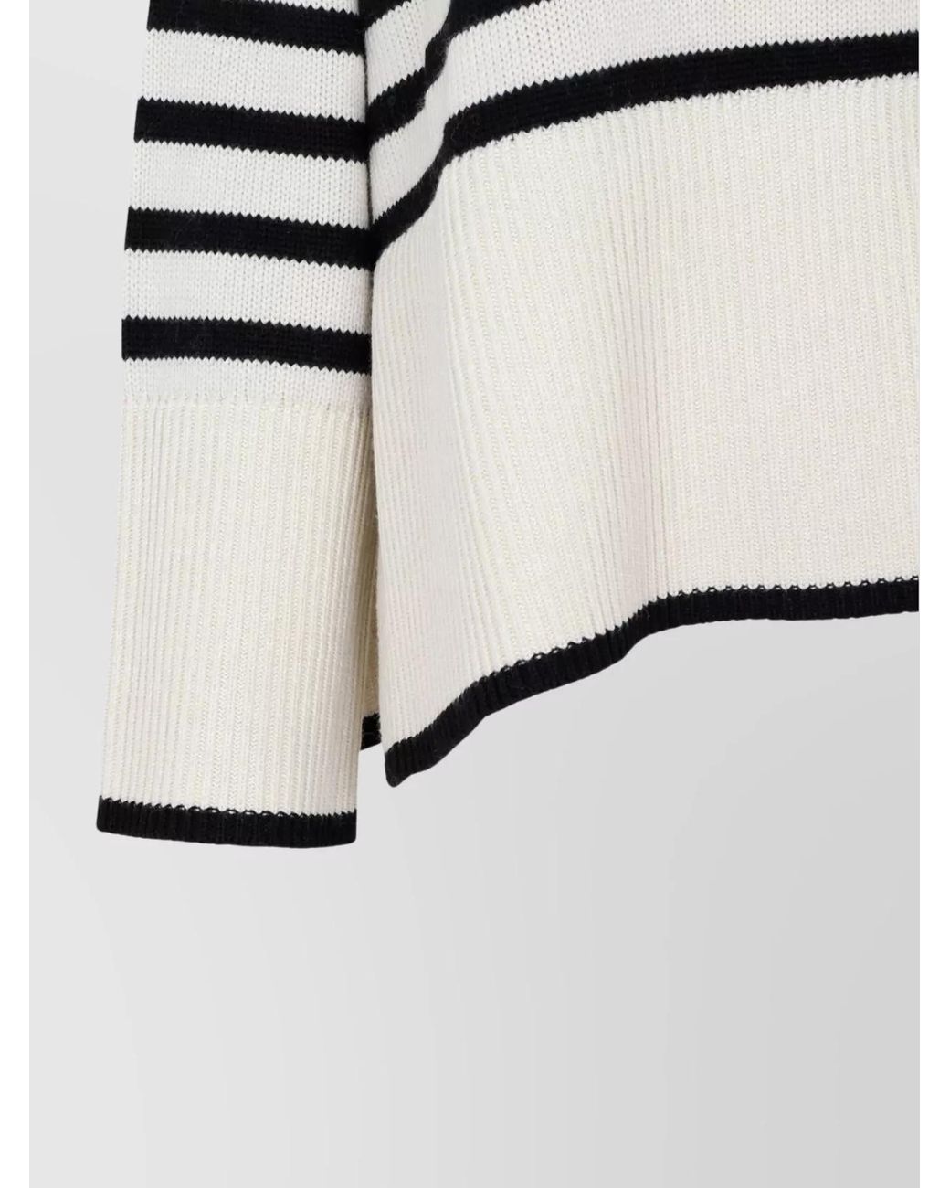 Totême White Striped Turtleneck Jumper