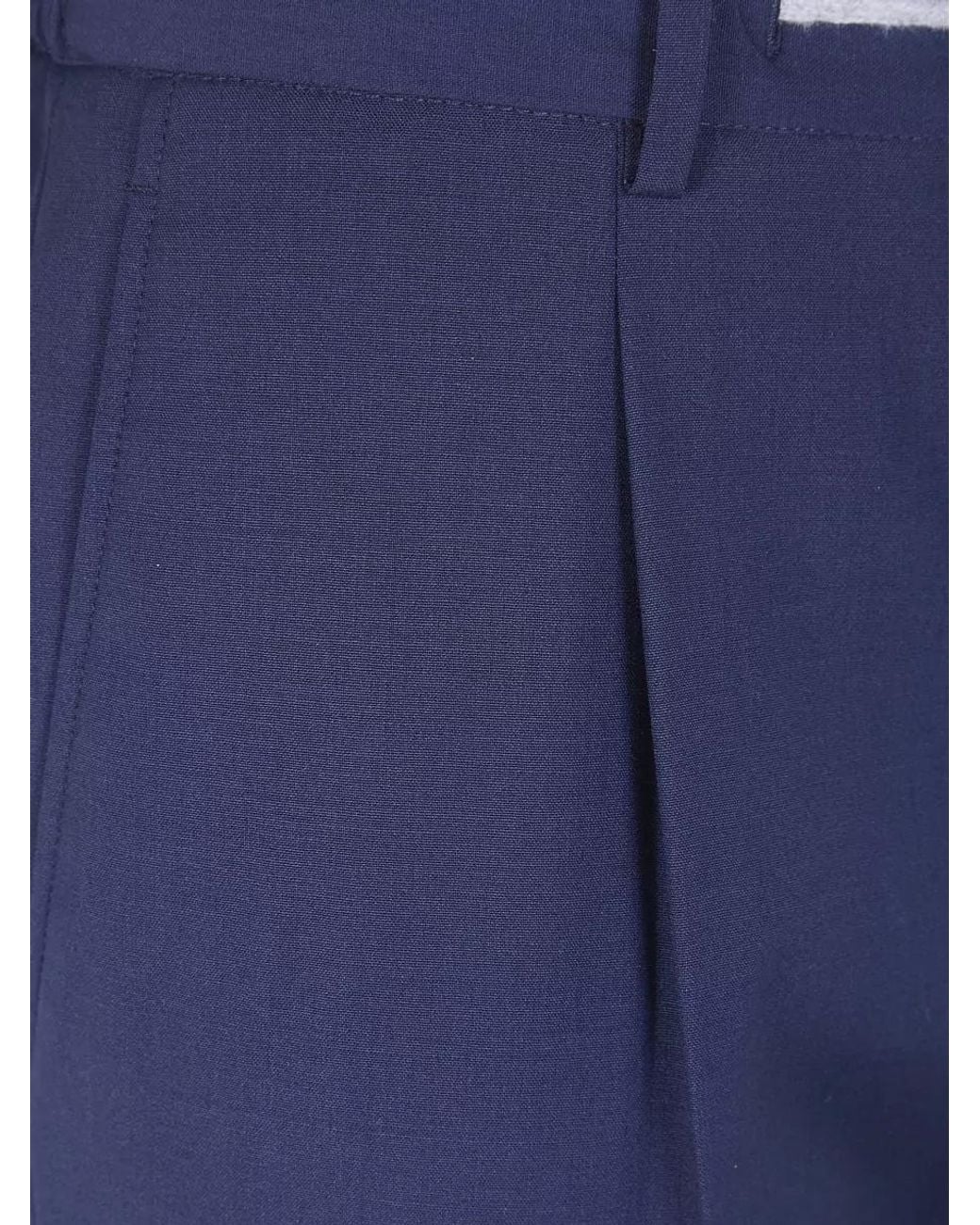 Barba Napoli Blue Regular-Fit Straight-Leg Trousers for men