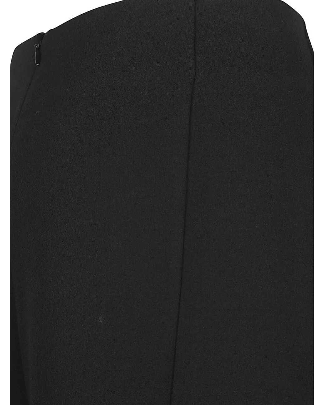 Jil Sander Black Minimalist Solid Fabric Skirt