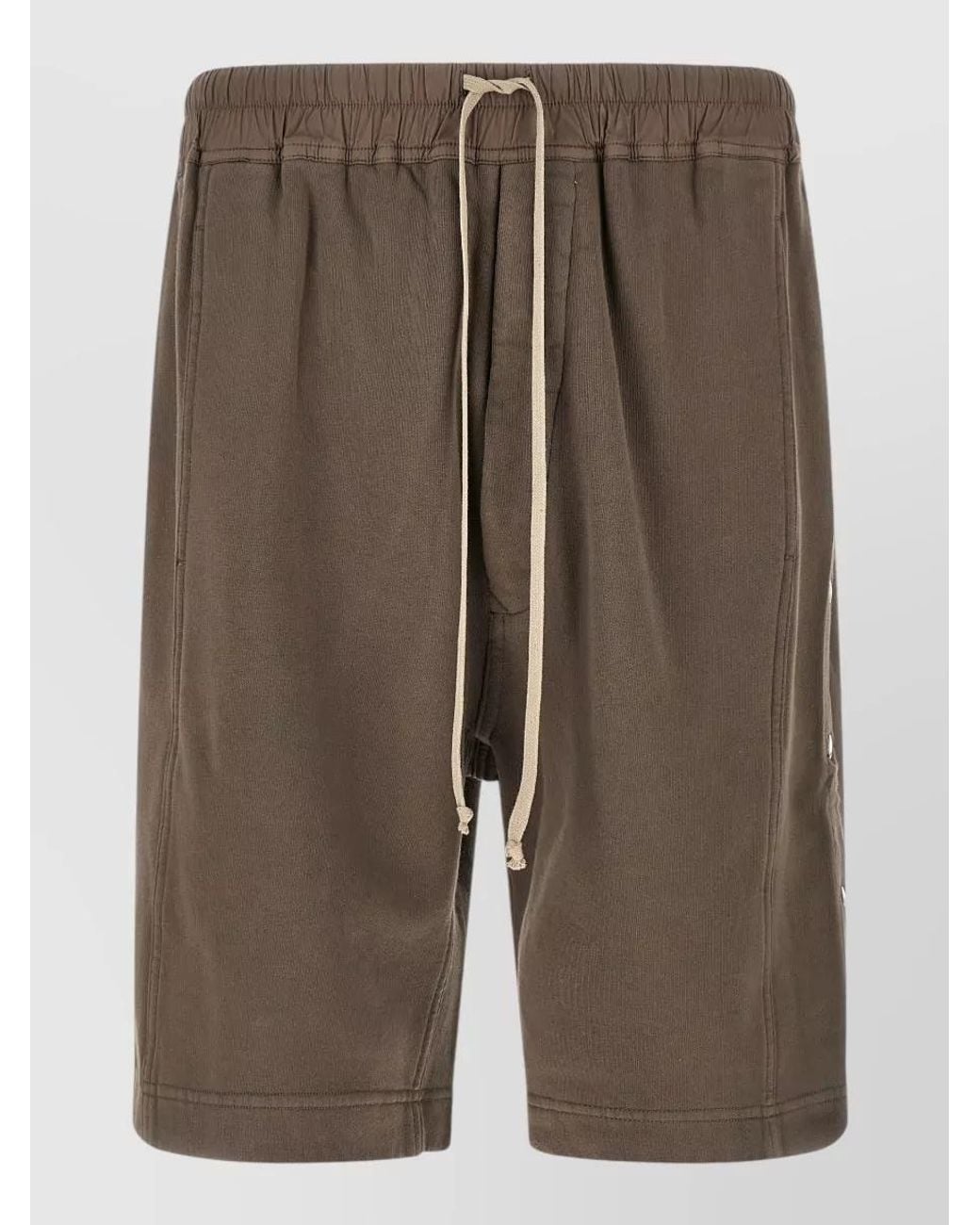 Rick Owens Brown Wide Pusher Short Cargo Shorts for men