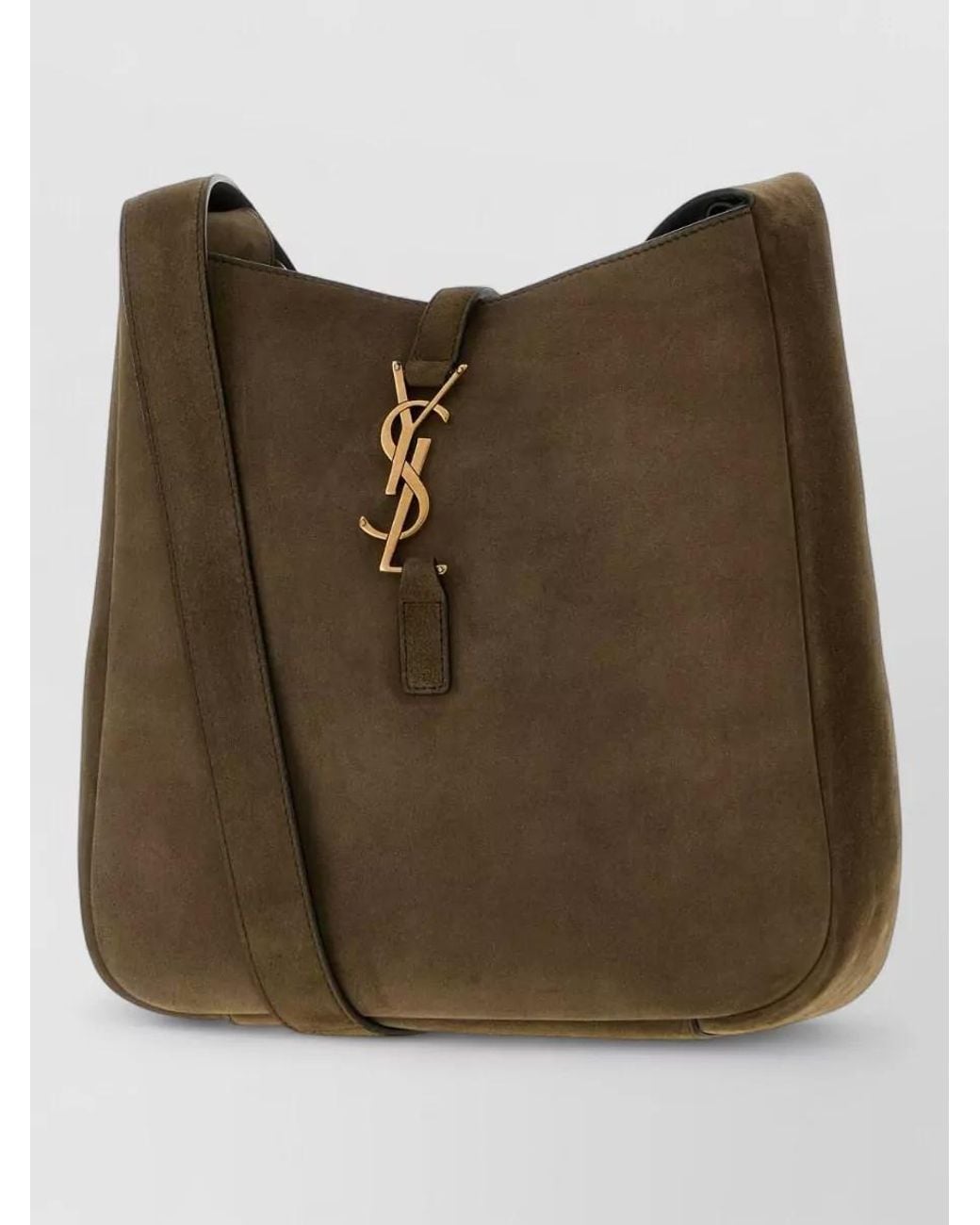 Saint Laurent Green Le 5 À 7 Suede Leather Crossbody Bag