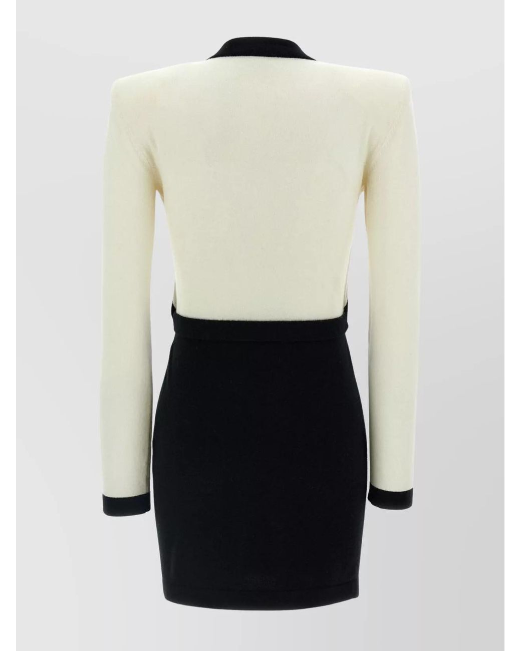 Balmain Black Wool Cashmere Mini Dress