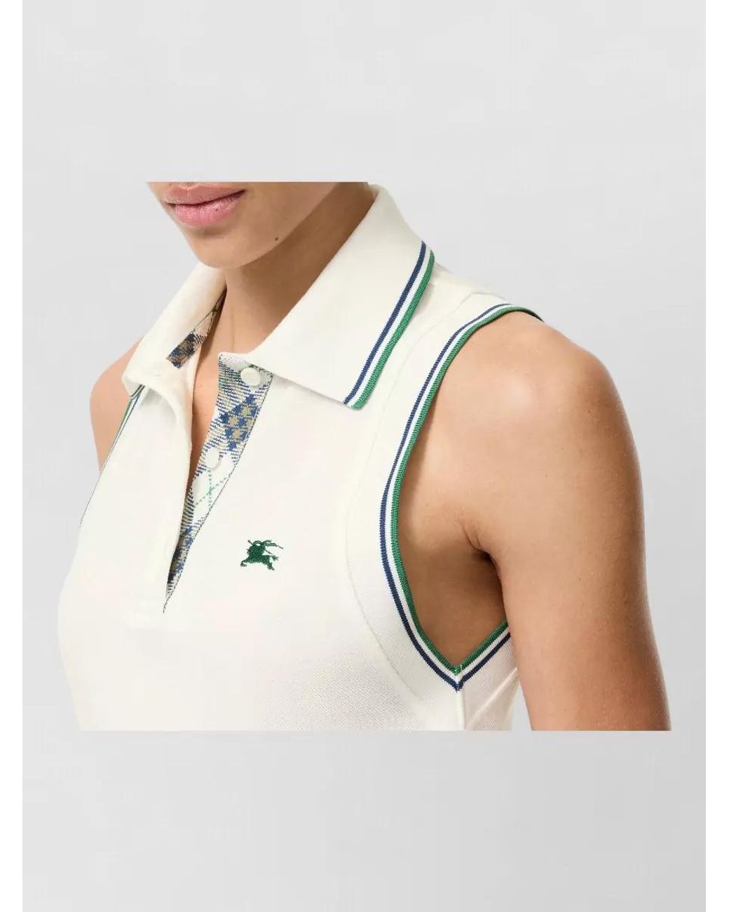 Burberry White Cotton Pleated Mini Dress