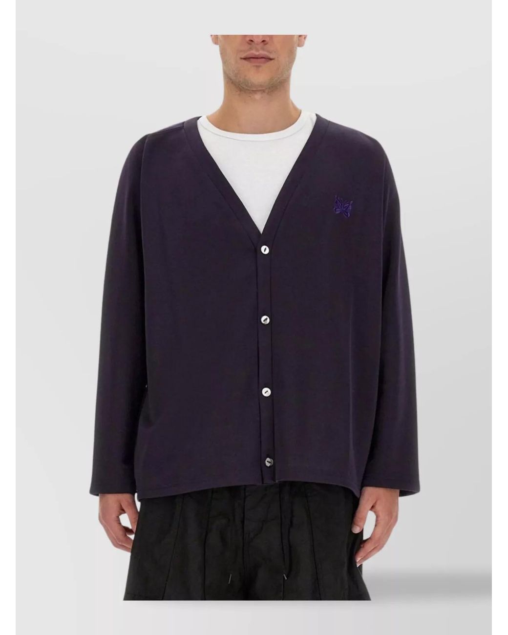 Needles Blue Regular-Fit Cardigan for men