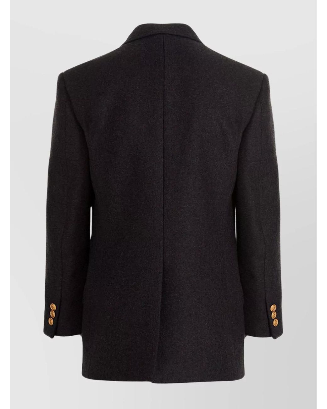 Gucci Black Wool Cashmere Double-Breasted Military Jacket for men