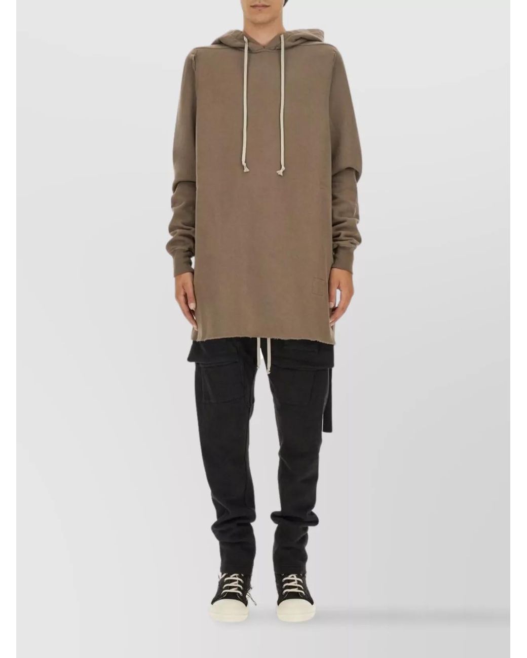 Rick Owens Natural Oversized Hoodie for men