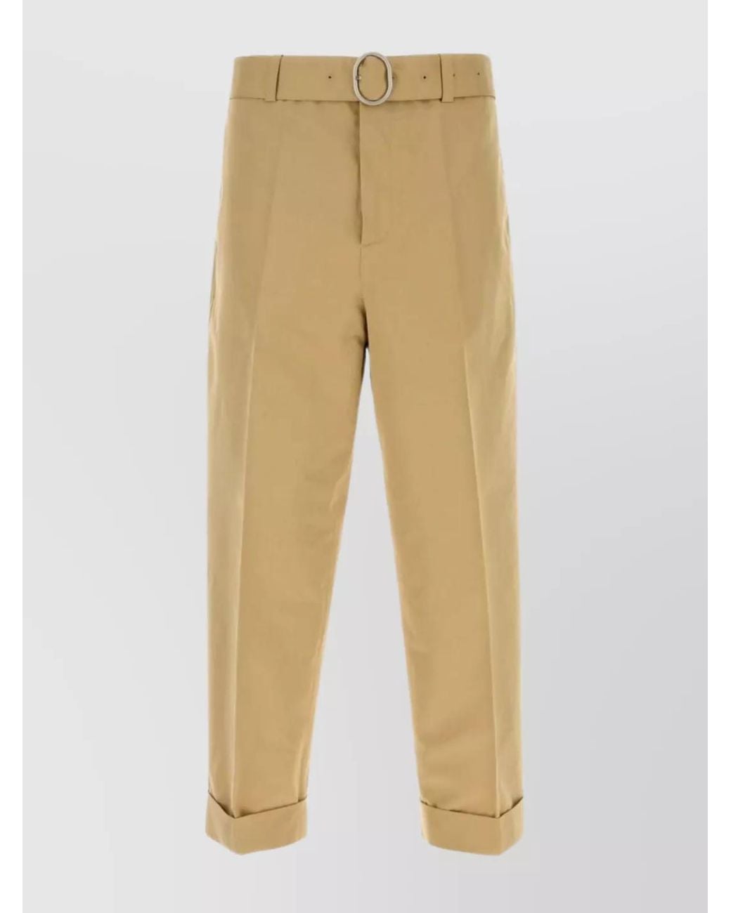 Jil Sander Natural Cropped Trousers for men