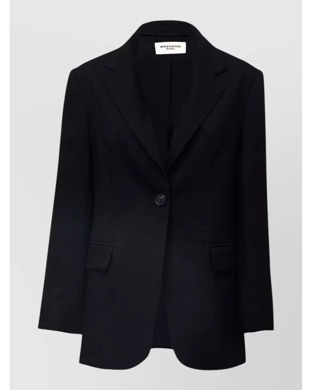 Weekend by Maxmara Blue Wool Single-Breasted Regular-Fit Blazer