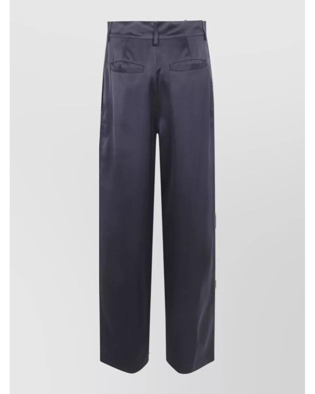 DARKPARK Blue Viscose Wide-Leg Trousers