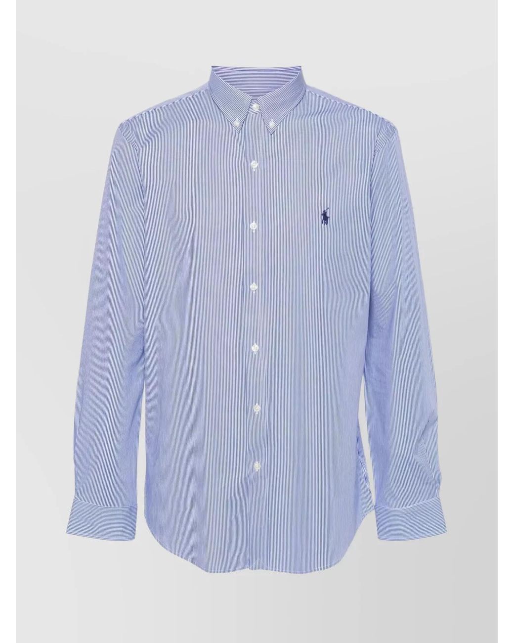 Polo Ralph Lauren Striped Long-Sleeve Shirt in Blue for Men | Lyst UK