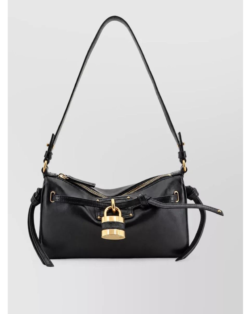Chloé Black Paddington Mini Leather Clutch Bag