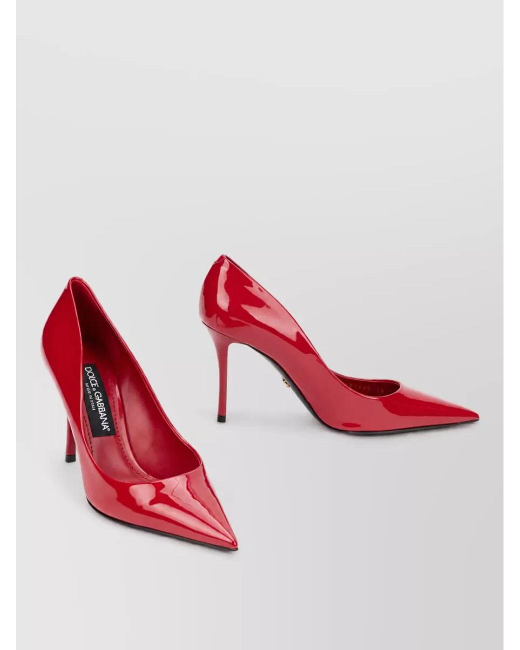 Dolce & Gabbana Red Patent Leather Pointed-Toe High-Heel Pumps
