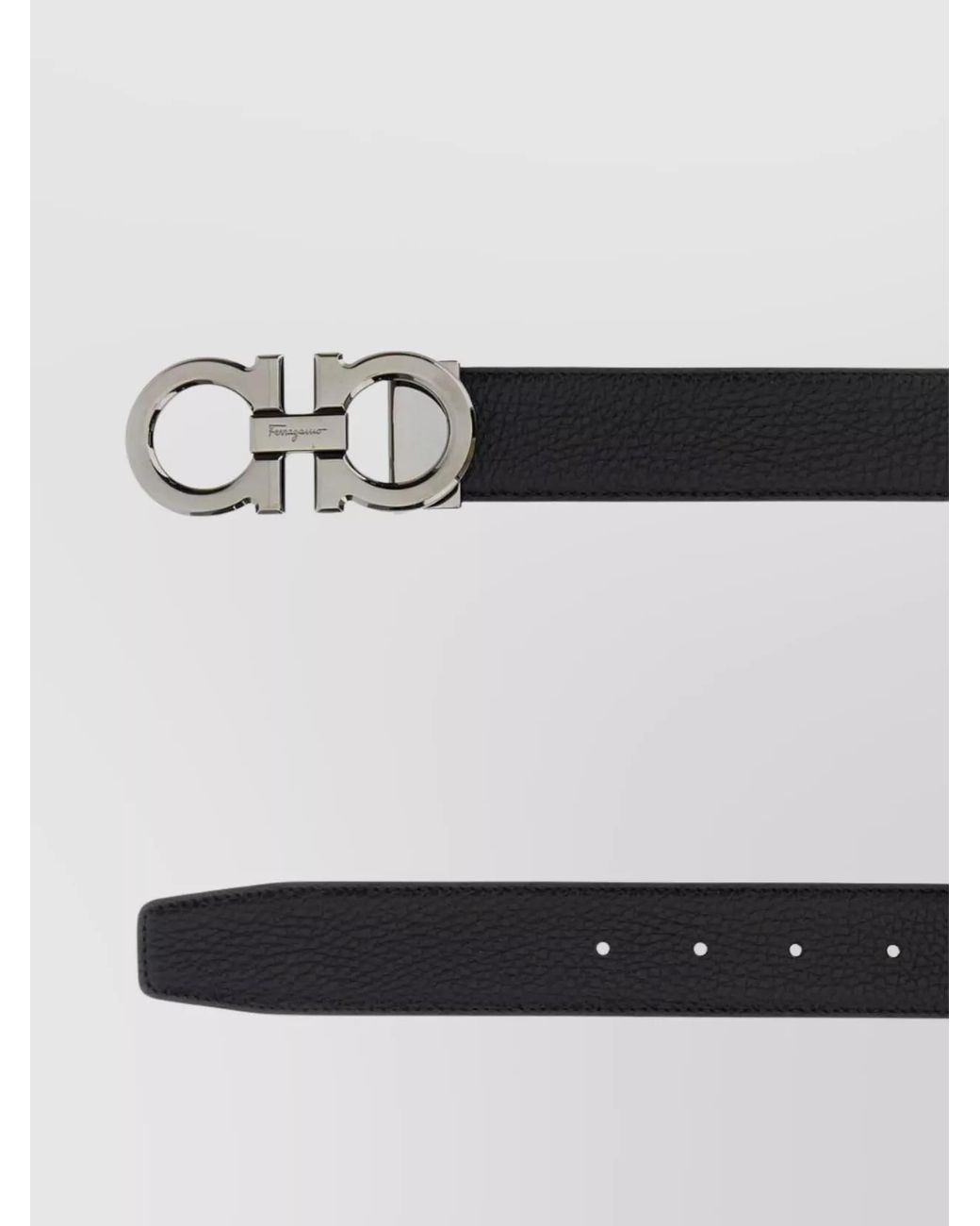 Ferragamo Brown Leather Reversible Belt for men
