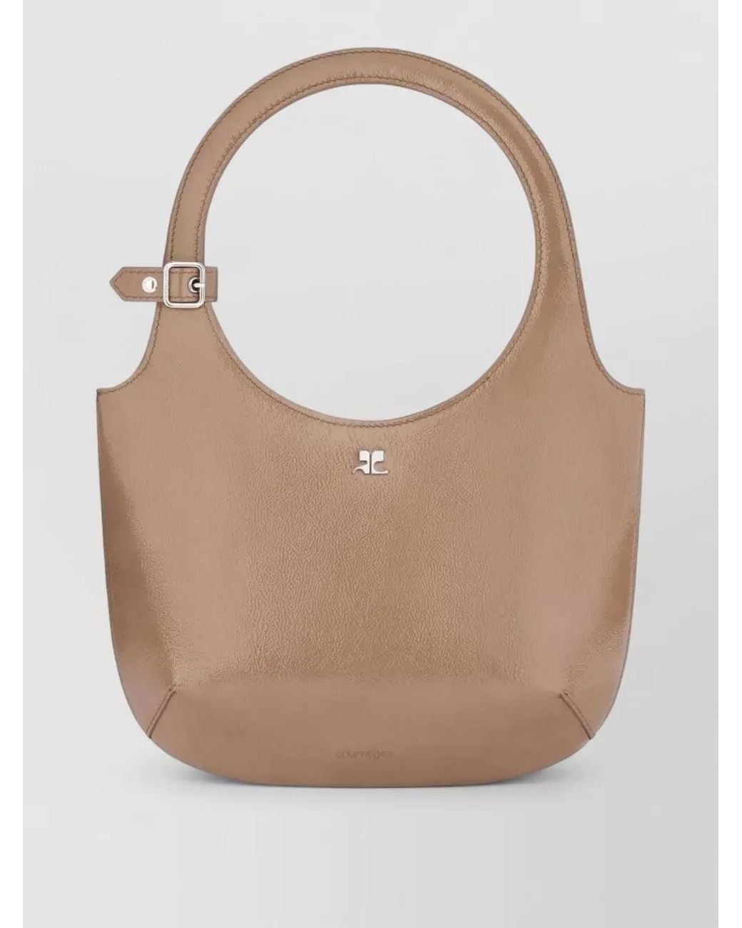 Courreges White Leather Shoulder Bag