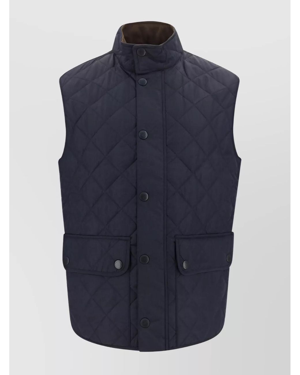 Barbour Blue Quilted Sleeveless Jacket for men
