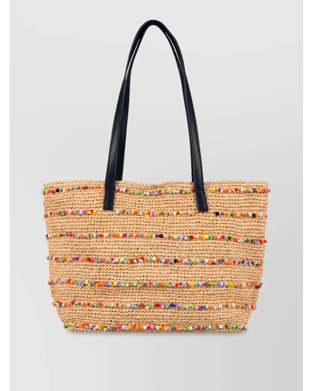 Mc2 Saint Barth Natural Raffia Beach Bag