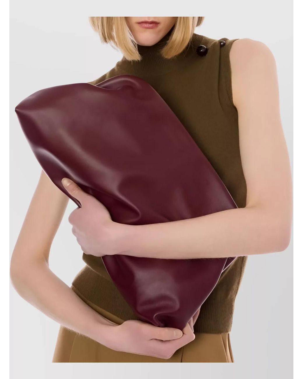 Alberta Ferretti Purple Shearling Shoulder Bag