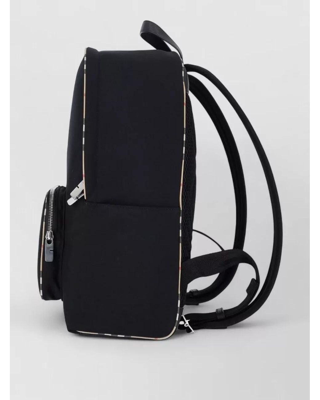 Burberry Black Checked Backpack for men
